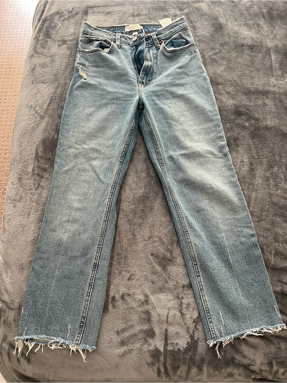Abercrombie & Fitch Light Blue Straight-Leg Jeans
